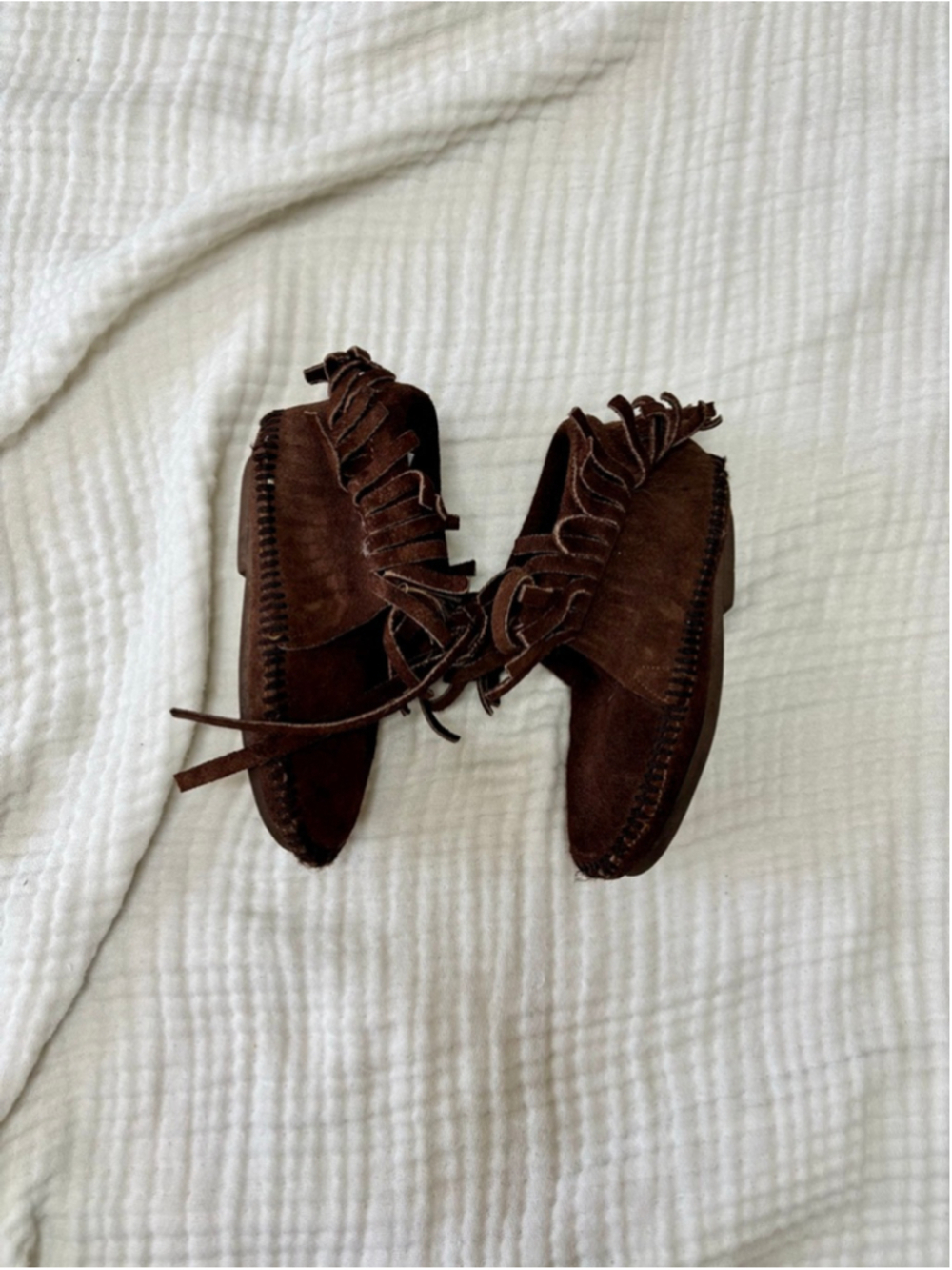 Baby Unbranded Brown Moccasins suede Leather - Picture 3 of 9